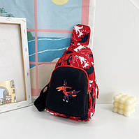 Дитяча сумка слінг через плече для хлопчика с динозавром