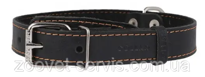 CoLLaR нашийник для собак шкіряний одинарний чорний 10 мм (22-30 см) 00151, фото 1