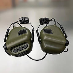 Навушники тактичні Earmor M31H Mod3, активні, з кріпленням на шолом, NRR 22, колір – Олива, активні навушники (M31H-OD)