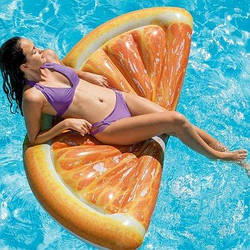 Пляжний надувний матрац Intex 58763 Апельсин, 178 х 85 см