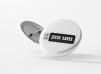 Значок металлический Jesus Saves №51