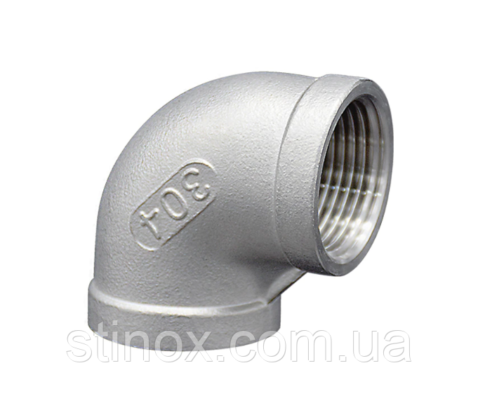 Відвід різьбовий нержавіючий 1 1/2" (Ду40) , коліно с внутрішньою різьбою із нержавіючої сталі AISI304