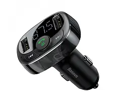 FM-модулятор/дисплей 2USB S-09 T-Typed black CCAL-TM01 Baseus (CCMT000301)