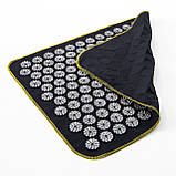 Набір для йоги 3в1 Килимок для йоги + Масажний килимок Аплікатор Кузнєцова + валик OSPORT Set 30 (n-0061) Чорно-сірий, фото 6