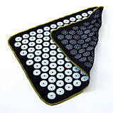 Набір для йоги 3в1 Килимок для йоги + Масажний килимок Аплікатор Кузнєцова + валик OSPORT Set 30 (n-0061) Чорно-небесний, фото 6