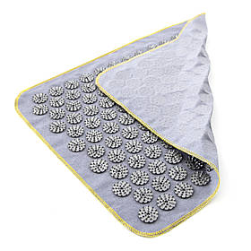 Масажний килимок Аплікатор Кузнєцова (акупунктурний голка для спини) OSPORT Lite 50 (apl-004) Сіро-сірий