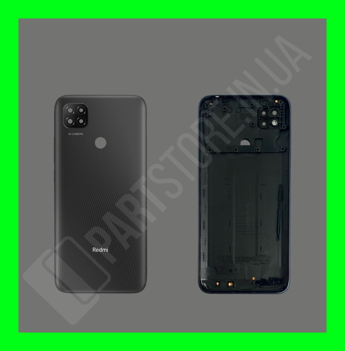 Кришка Xiaomi Redmi 9C Black зі склом камери