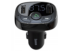 FM-модулятор/дисплей Baseus 2USB S-09A T-Typed black (CCMT000001)