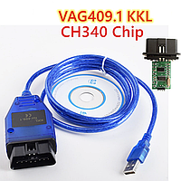 Диагностический сканер VAG-COM 409.1 на чипе CH340 K-Line адаптер (ваг ком)