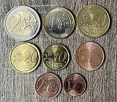 Набір монет Литви 1+2+5+10+20+50+1е + 2і 2015-17 рр.