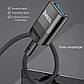 USB кабель подовжувач AM-AF USB 3.0 5Gbps 1,2м Hoco U107 чорний, фото 5