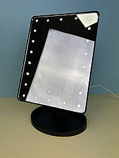 Дзеркало для макіяжу Magic Makeup Mirror з 22 LED-підсвічуванням, чорне, фото 3