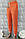 Штани спортивні для дівчинки р.4XL на 9-10 років помаранчевий колір Diya 566, фото 3