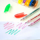 Набір гелевих ручок з блиском 12 кольорів | набір кольорових ручок | кольорові ручки з глітером |, фото 2