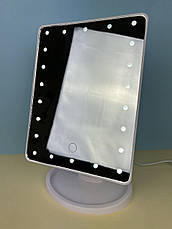 Дзеркало для макіяжу Magic Makeup Mirror з 22 LED-підсвічуванням, біле, фото 2