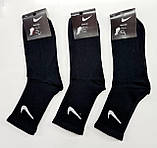 Чоловічі спортивні шкарпетки Nike 40-45р. Чорний, фото 2