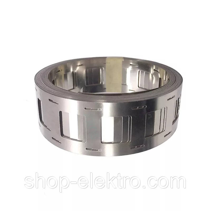 Нікельована стрічка 18650 без холдера - 25.5*0,2мм (18.5 мм) 10метрів, фото 1