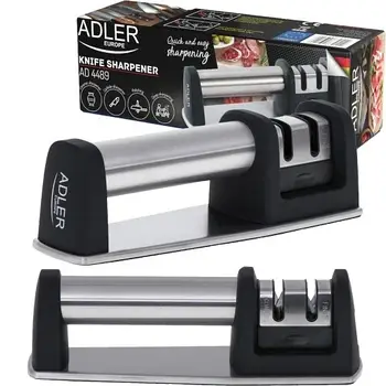 Точилка для ножів Adler AD 4489 — ручна, 2 етапи заточки, компактна