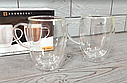 Набір термочашок скляних із подвійними стінками 2 шт. 350 мл Edenberg EB-19543/Кашки для кавомашини, фото 3