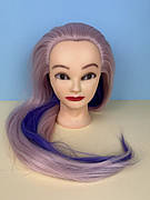 Голова манекен для зачісок з кольоровими волоссям, ET 1