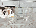 Набір термочашок скляних із подвійними стінками 2 шт. 280 мл Edenberg EB-19542/ Чашки для кавомашини, фото 4