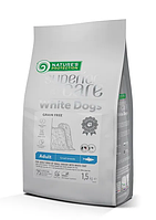 Nature's Protection White Dog Grain Free Adult Small and Mini Herring корм с сельдью для малых собак - 1,5 кг