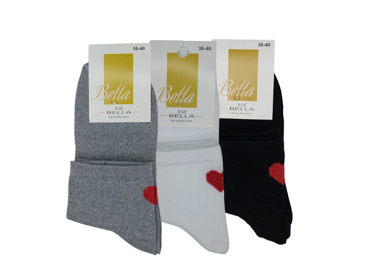 Спортивні жіночі шкарпетки Bella Love 36-40 Білий, сірий , чорний