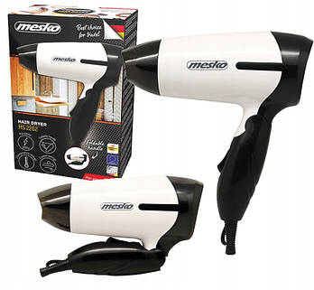 Фен для подорожей Mesko MS 2262 — 1000 Вт, складна ручка, концентратор, два режими