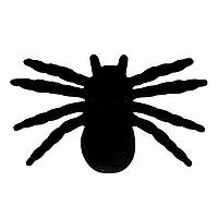 Набор из 4 пластиковых пауков Хэллоуин 115х7 см бархат черные YES! Fun 973683