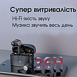 Бездротові Bluetooth  навушники з ANC та прозорим режимом (transparency mode) | J9 білі, фото 10