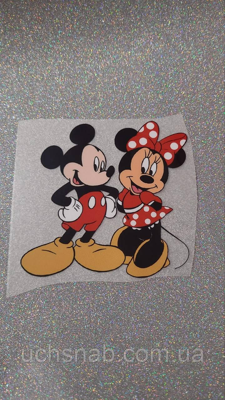 Термонаклейка на одяг Мінні Маус та Міккі Маус, фото 1