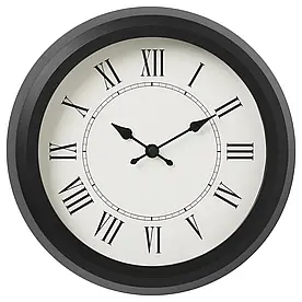 Годинник низька напруга/чорний 25см NUFFRA