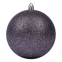 Новогодняя игрушка Шар глиттер Yes! Fun 973519 черно-фиолетовый 10 см