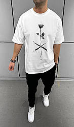 Чоловіча базова футболка (біла) ada1568 якісний повсякденний одяг для хлопців