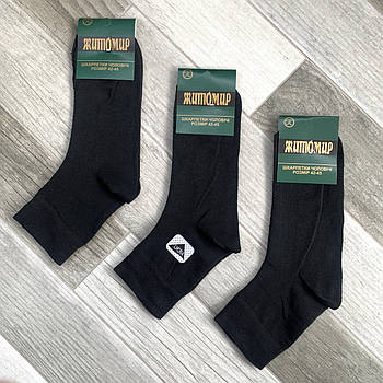 Шкарпетки чоловічі бавовна із сіткою середні Житомир ГС, розмір 42-45, чорні, 08992