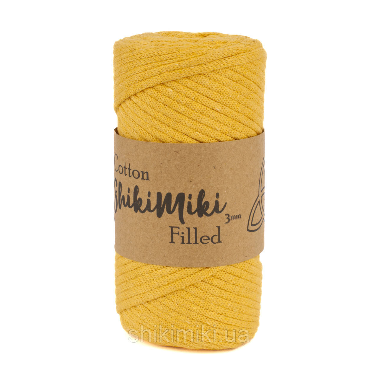 Трикотажний бавовняний шнур Cotton Filled 3 мм, колір Карі