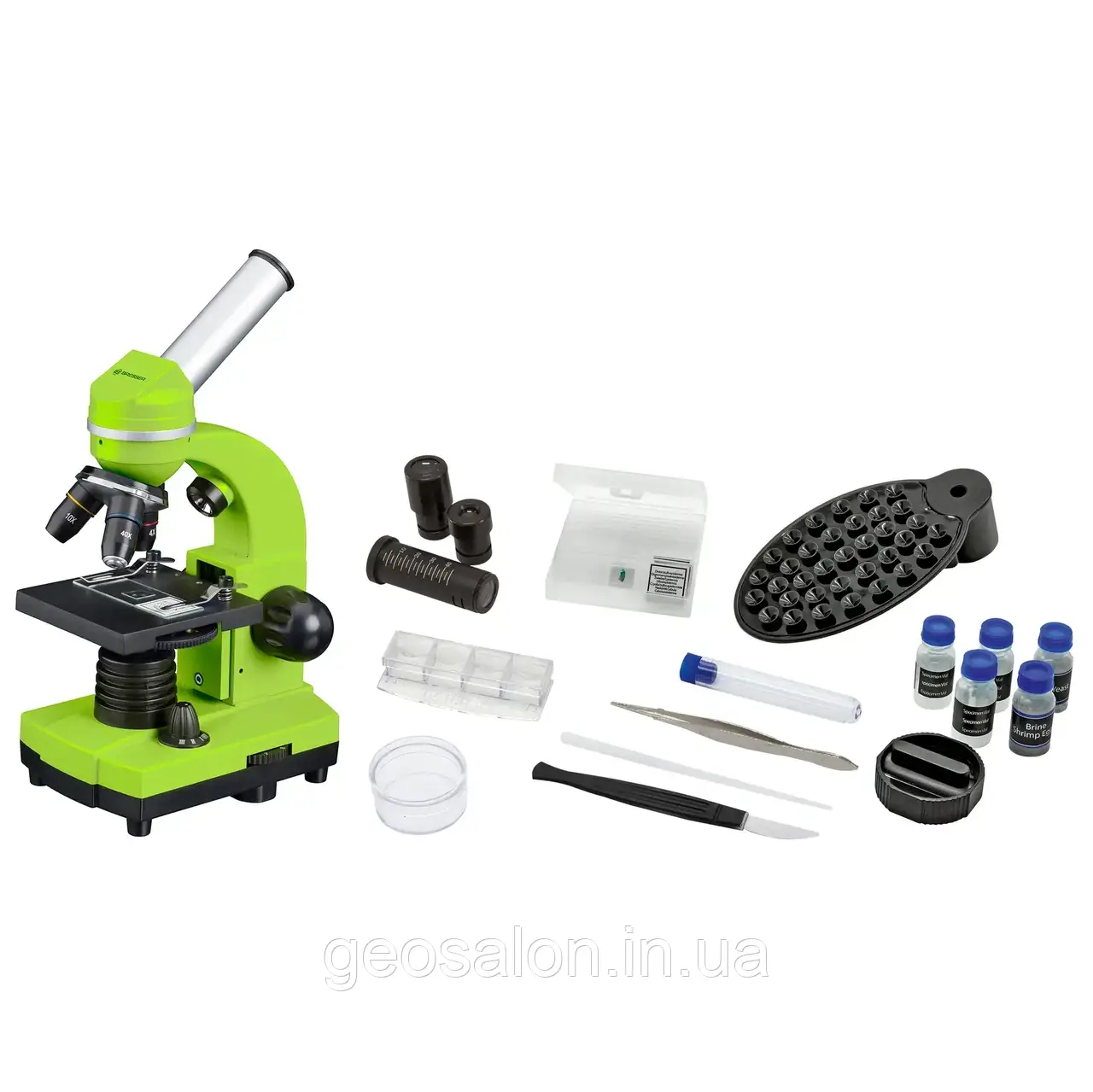 Мікроскоп Bresser Biolux SEL 40x-1600x Green з адаптером до смартфона