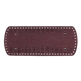 Дно закруглене для сумки з ніжками (30*12 см), колір Бордова рептилія