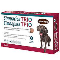 Симпарика ТРИО Simparica Trio жевательные таблетки от глистов, блох и клещей для собак от 40-60 кг (1 таб)