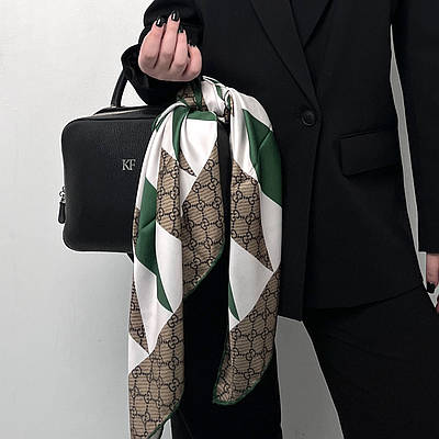 Платок Gucci шелк 90*90см , Шелковый платок Гуччи Ромб