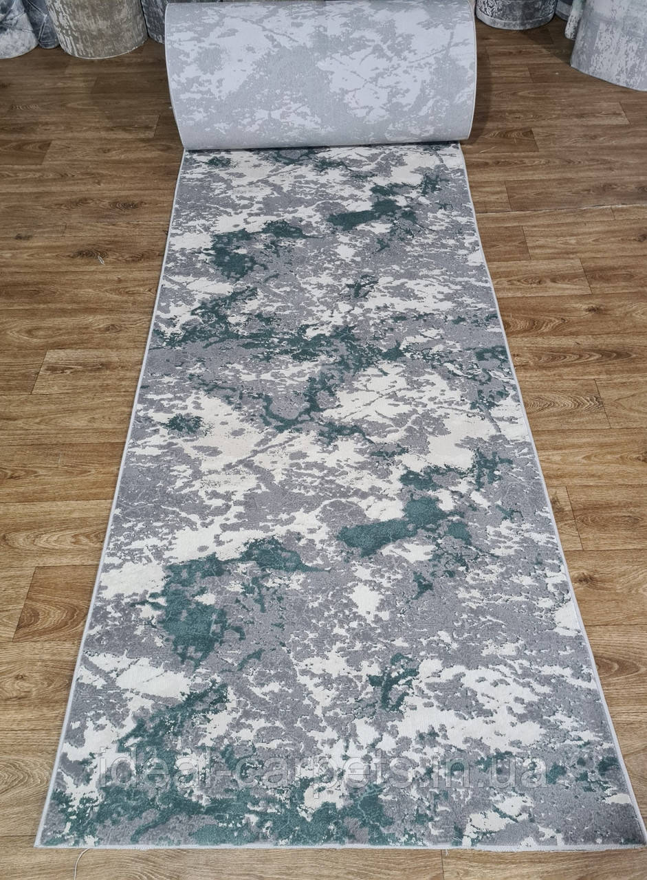 Доріжка Luxury 0494 Смарагд Короткий ворс на відріз 0.8, 1м, 1.2м, 1.5м, 2м, фото 1