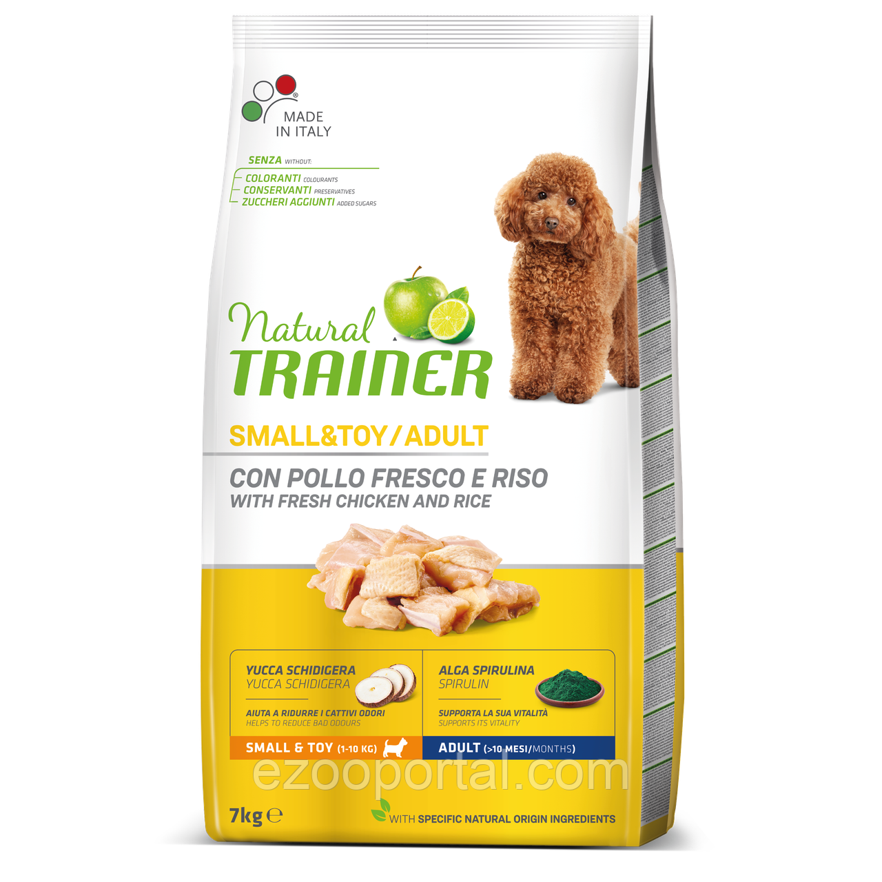 Сухий корм для дорослих собак дрібних порід курка рис Трейнер Trainer Natural Super Premium Adult Mini 7кг