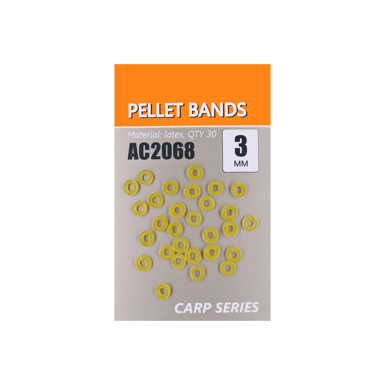 Резинка для пелетсу Orange Pellet bands 3мм (AC2068) 30 шт, фото 1