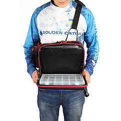 Сумка GC Sling Bag спінінгіста плечова (34х24х12 см), сумка з коробками для воблерів, блешень, приманок