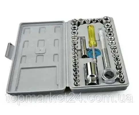 Универсальный набор инструментов 40 в 1 в чемодане/ Торцевые головки ключи для ремонта/ Набор инструментов,TM - фото 3 - id-p1830804381