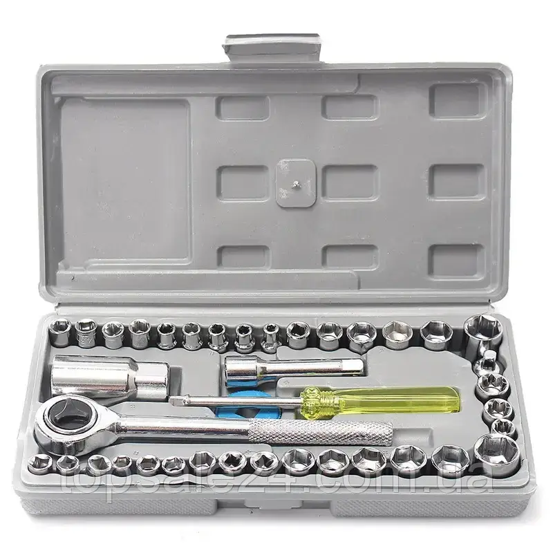 Универсальный набор инструментов 40 в 1 в чемодане/ Торцевые головки ключи для ремонта/ Набор инструментов,TS - фото 2 - id-p1830804414