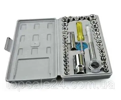 Универсальный набор инструментов 40 в 1 в чемодане/ Торцевые головки ключи для ремонта/ Набор инструментов,TS - фото 3 - id-p1830804414