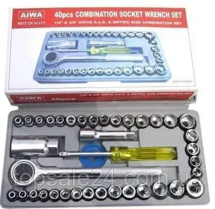 Универсальный набор инструментов 40 в 1 в чемодане/ Торцевые головки ключи для ремонта/ Набор инструментов,TS - фото 4 - id-p1830804414