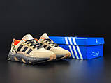 Чоловічі кросівки Adidas ZX 22 Boost замшеві стильні повсякденні коричневі, фото 3
