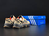 Чоловічі кросівки Adidas ZX 22 Boost замшеві стильні повсякденні коричневі, фото 5